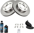 Front Brake Pad & Rotor Kit, with Chemical Kit Semi-Metallic Compatible with 2006-2011 Honda Civic
