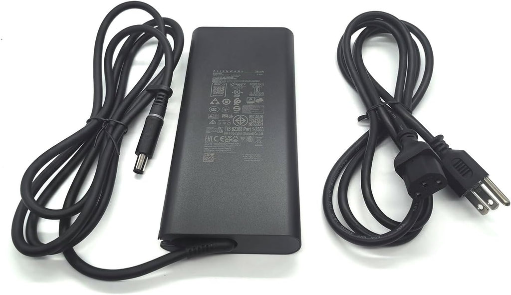 Dell Alienware GAN Laptop Charger 360W Barrel 7.4mm tip,Aliemware M18 X16 M16 X17 R2 AC Adapter, Black, LA360PM230