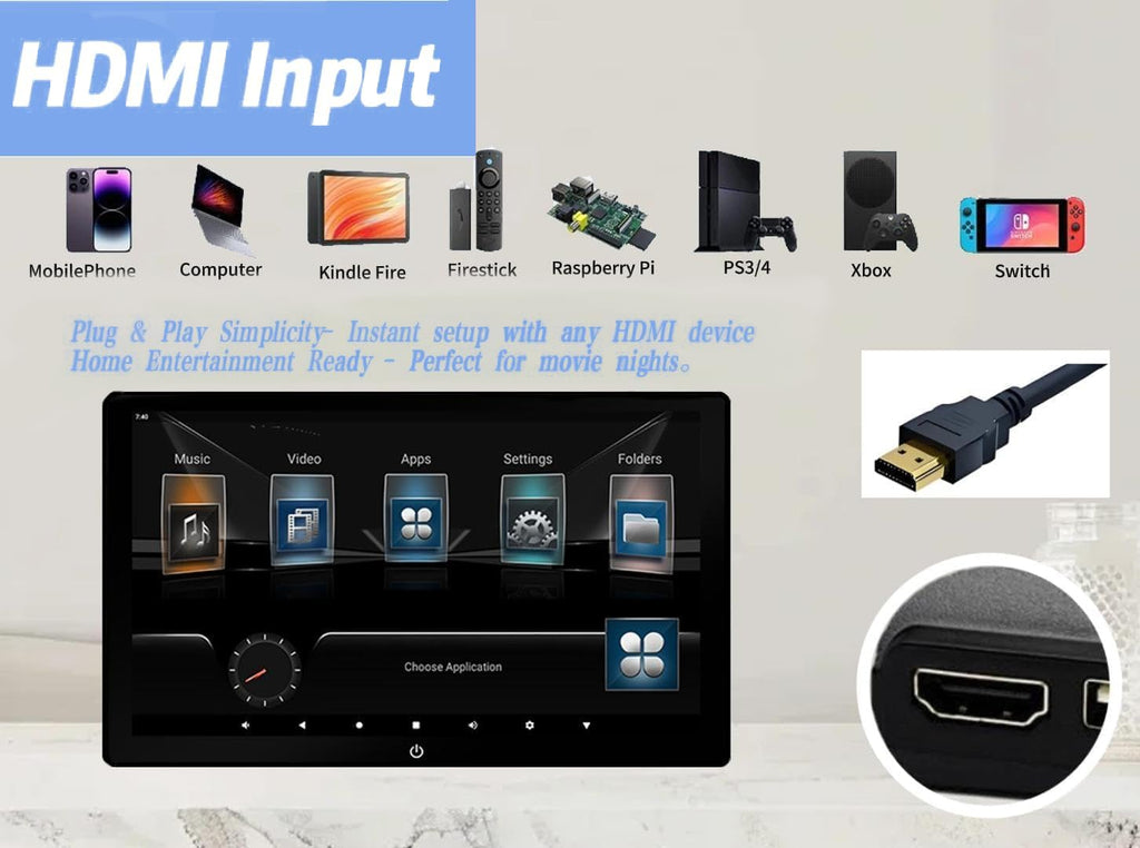 4K Android 13 Portable Car TV Headrest Monitor Back Seat 10.1 Inch Touch Screen Tablet Portable Multi-Media Video Player,Support Phone Wireless Mirror Link,WiFi HDMI/USB/SD Card &2G+32GB 2PCS