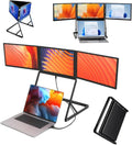 15.6' Portable Laptop Screen Extender, 1080p FHD Tri-Fold Monitor, Type-C/HDMI/USB-C, 360° Rotatable Adjustable Viewing Angles Stand, Compatible with Windows, MacBook, Designers