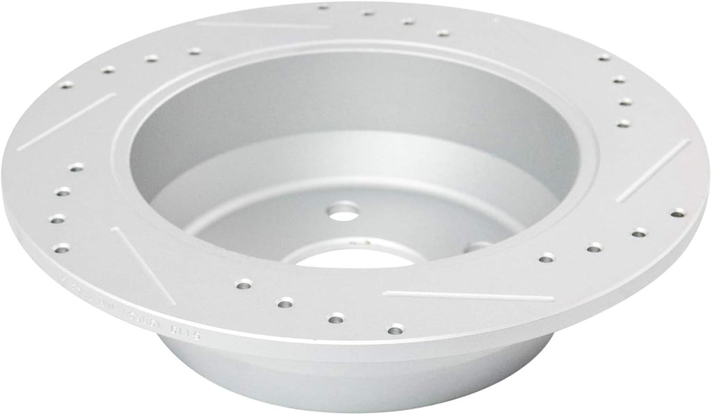 TRQ Performance Front and Rear Brake Rotor Set G Coated Drilled and Slotted Compatible with 1999-2004 Jeep Grand Cherokee