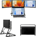 Triple Screen Laptop Monitor Extender, 15.6' Fhd 1080p Portable Monitor with Aluminum Stand, 3 Display Laptop Extender Screen, Foldable Dual/Triple Setup for Multitasking