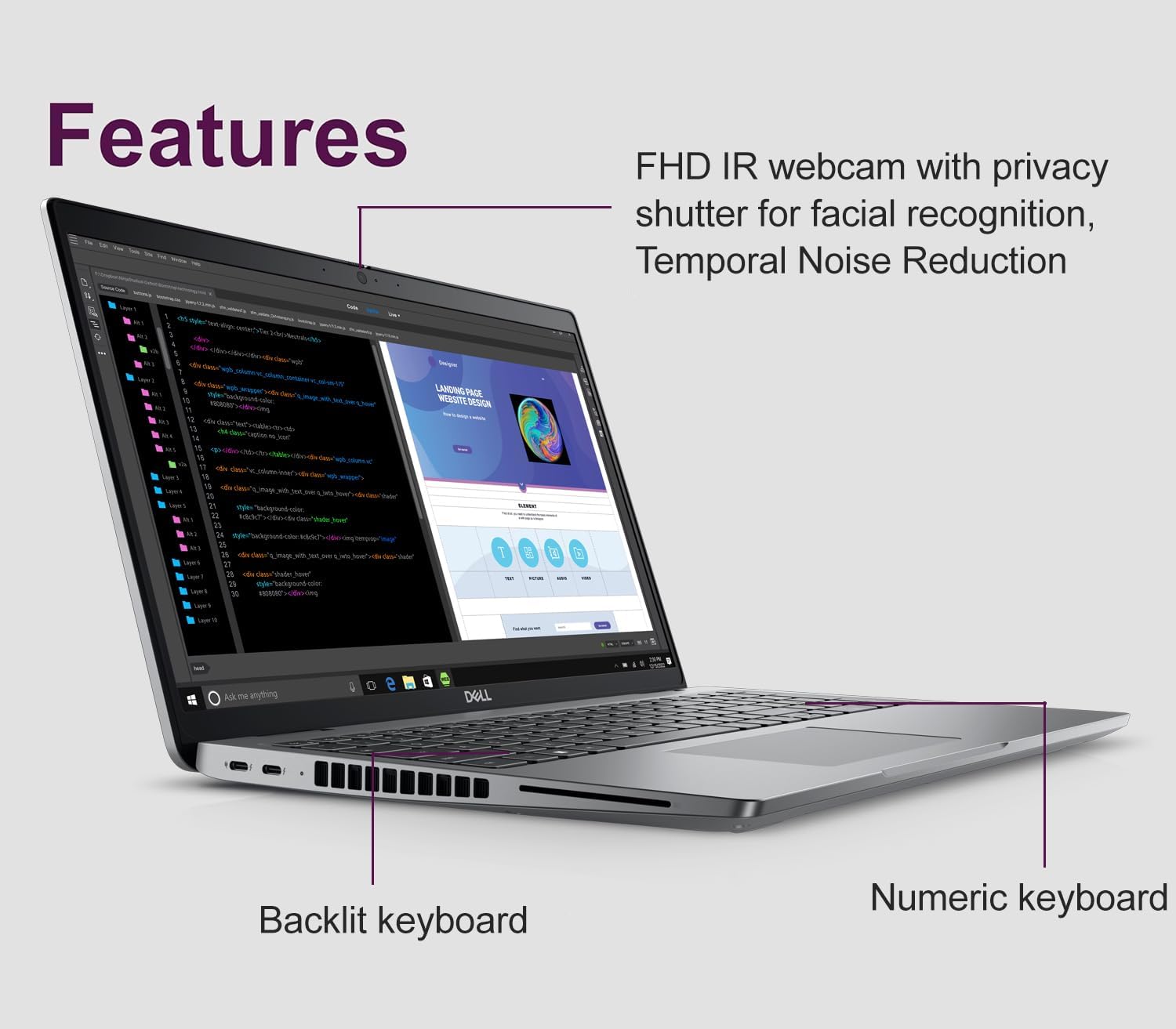 Dell Precision 3580 Mobile Workstation Laptop (15.6' FHD Touchscreen, Intel 10-Core i7-1355U, 32GB RAM, 1TB SSD) for Business, Engineer, IST HUB, 1080p IR Webcam, 2xThunderbolt 4, Wi-Fi 6E, Win 11 Pro