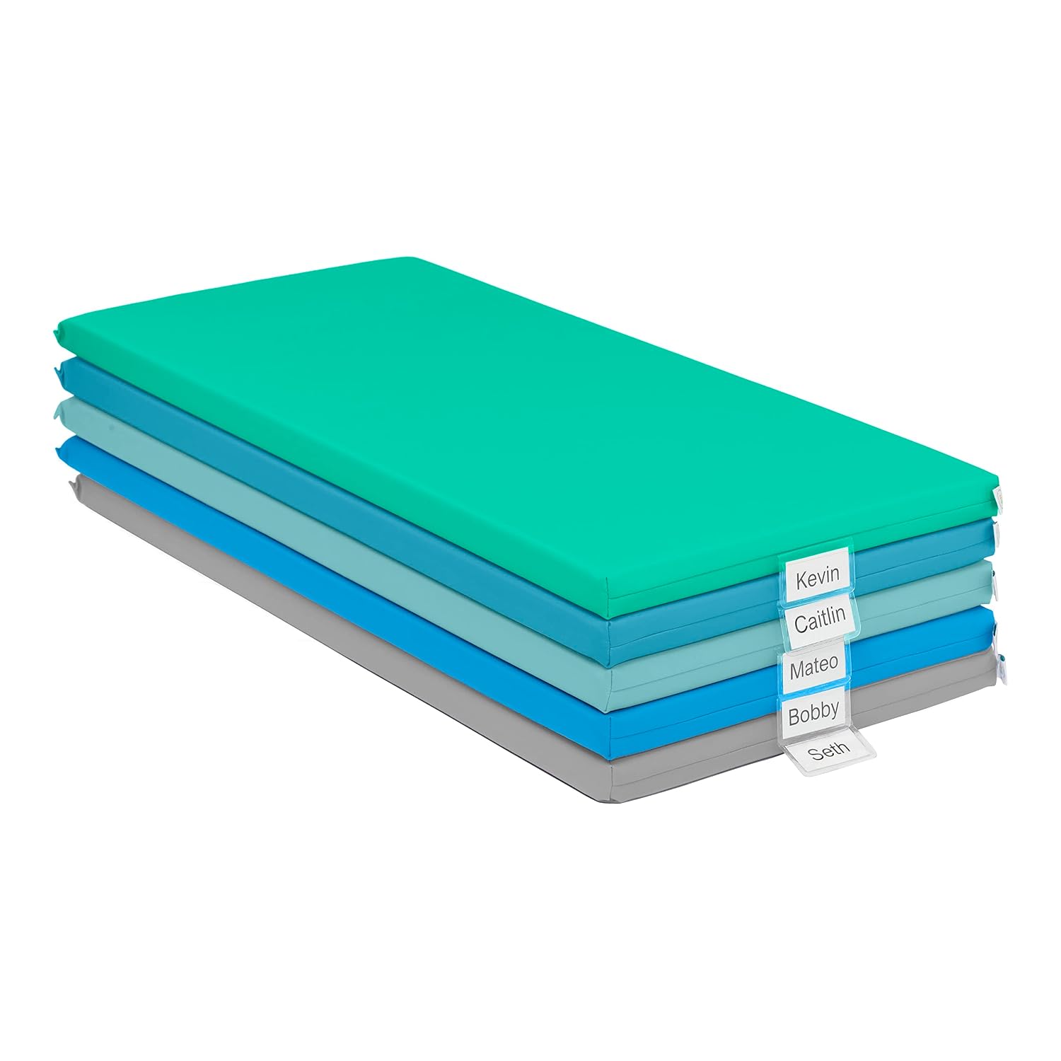 ECR4Kids SoftZone Rainbow Rest Mat, 2in, Sleeping Pad, Contemporary, 5-Piece