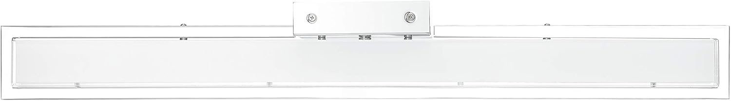 Linea di Liara Dario 30 Inch LED Vanity Light Bar Bathroom Lights Over Mirror and Bathroom Sink Led Light Polished Chrome Modern Bathroom Wall Lighting Fixtures, White Frosted Glass Shade, UL Listed