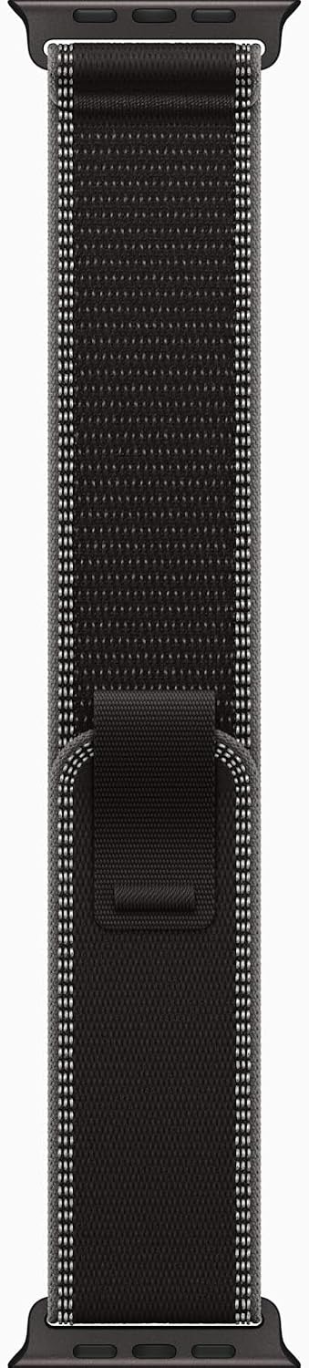 Apple Watch Ultra 3 [GPS + Cellular, 49mm] Black Titanium Case with Black/Charcoal Trail Loop, S/M (Renewed)