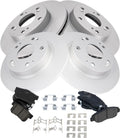 Front and Rear Brake Pad & Rotor Kit, with Chemical Kit Ceramic Premium G-Coated Compatible with 2006-2011 Honda Civic