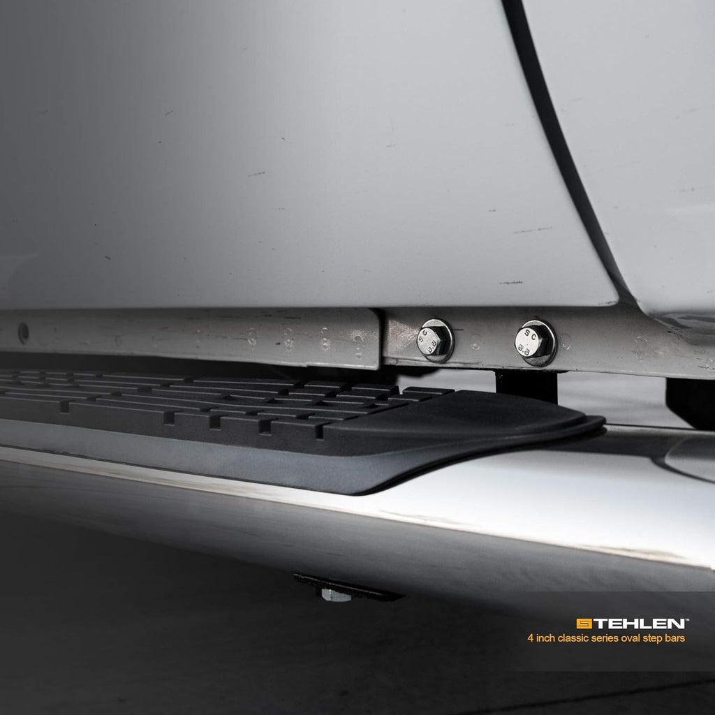 Stehlen 733469495802 Compatible with 2004-2008 Ford F150 Super (Extended) Cab 4' Oval Side Step Nerf Bars - Stainless Steel