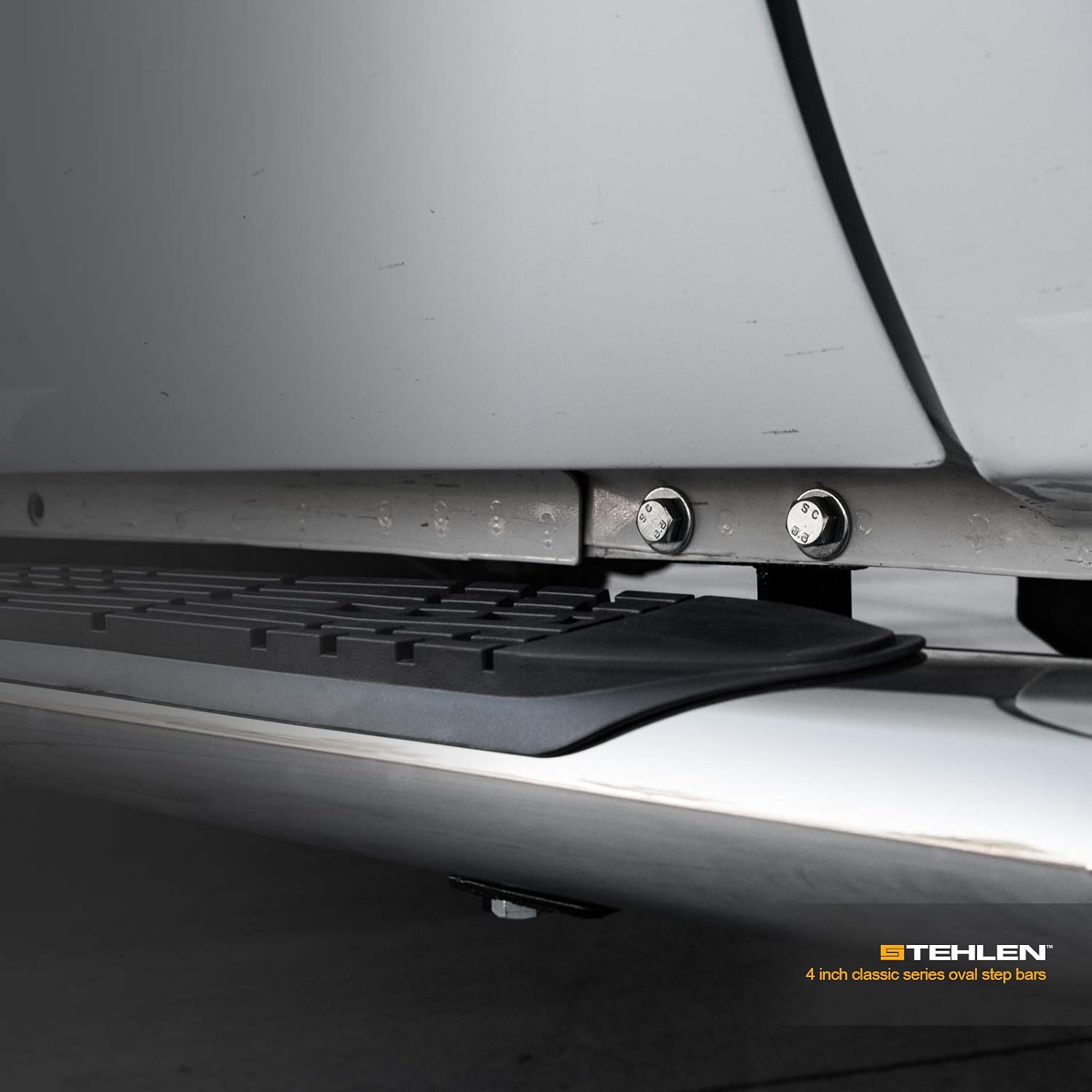 Stehlen 733469495802 Compatible with 2004-2008 Ford F150 Super (Extended) Cab 4' Oval Side Step Nerf Bars - Stainless Steel
