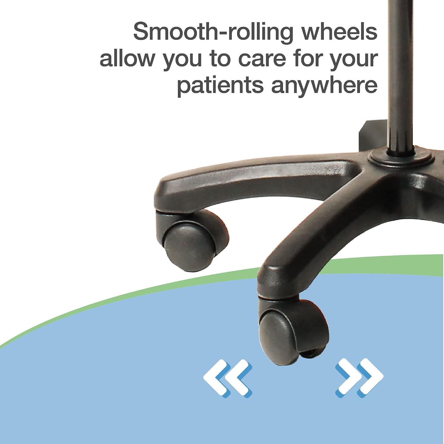Graham-Field Mobile Blood Pressure Monitor with Rolling Stand, Adult Large BP Cuff, Height-Adjustable