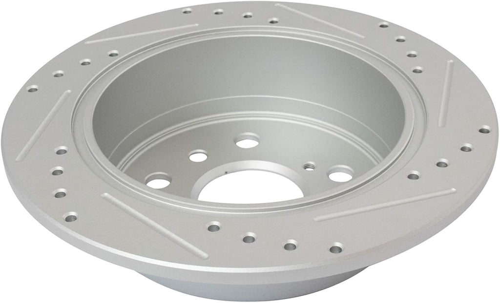 TRQ Performance Front and Rear Brake Rotor Set G Coated Drilled and Slotted Compatible with 1997-2001 Lexus ES300 1992-2001 Toyota Camry 1999-2003 Toyota Solara