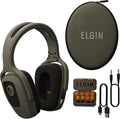 Elgin Fury Dual-Defense Safety Headphones with LED Work Light, 3 Wearable Modes (Headphones, Earbuds, Both), Noise Reduction Hearing Protection Headset for Outdoor Hunting, Power Tools, Chainsaw Use