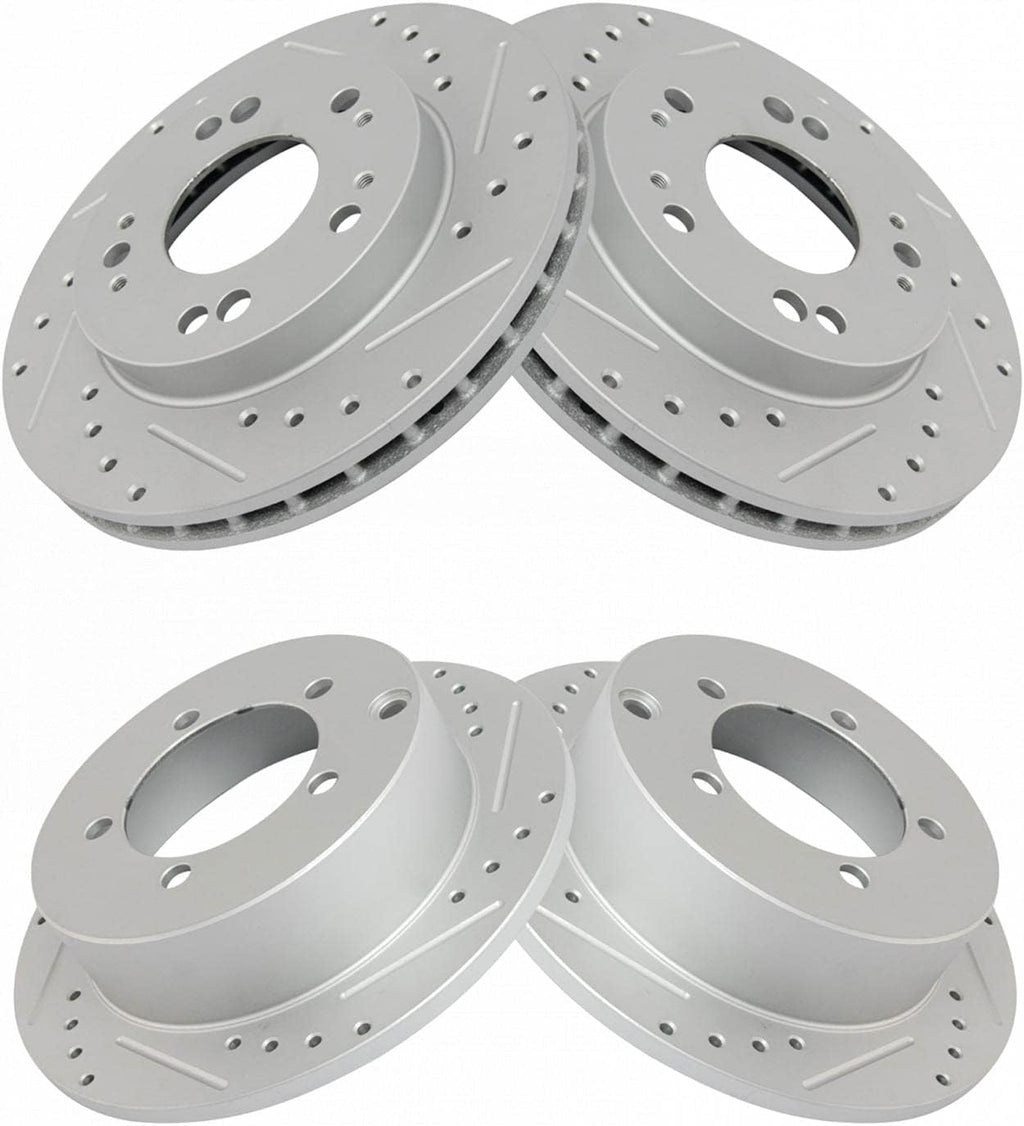 TRQ Front & Rear Brake Performance Rotor Kit Compatible with Sebring Avenger Stratus Eclipse
