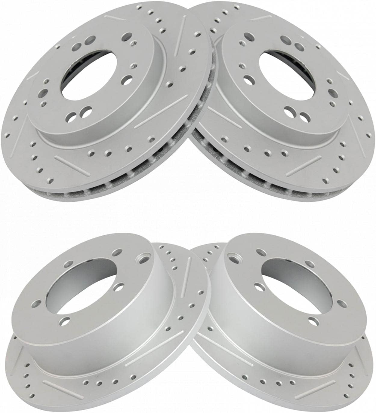 TRQ Front & Rear Brake Performance Rotor Kit Compatible with Sebring Avenger Stratus Eclipse