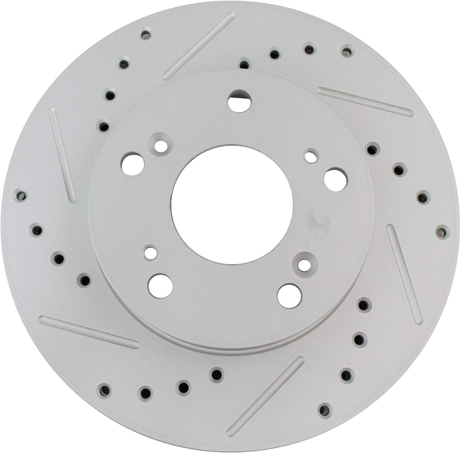 TRQ Performance Front and Rear Brake Rotor Set G Coated Drilled and Slotted Compatible with 2006-2011 Honda Civic