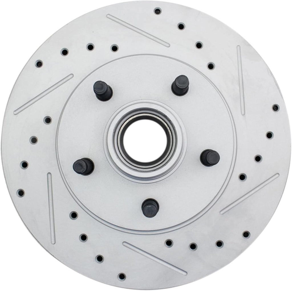 TRQ Performance Front and Rear Brake Rotor Set G Coated Drilled and Slotted Compatible with 1995-2001 Ford Explorer 1997-2001 Mercury Mountaineer 2001 Ranger