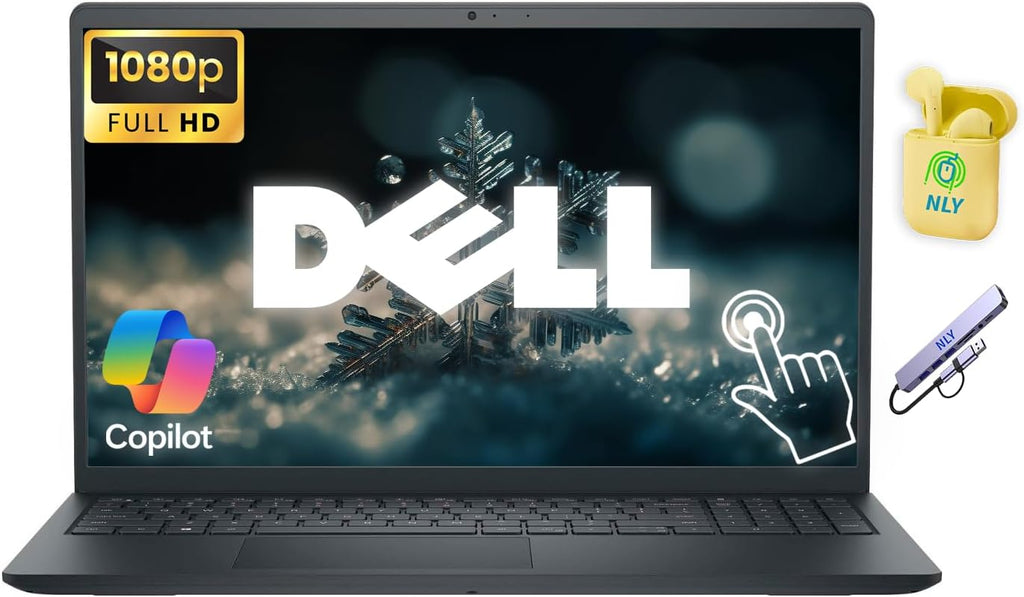 Dell 15.6' FHD Touch Business Laptop Computer, Intel Core i5-1334U (10-Core), 32GB RAM 2TB SSD, Windows 11 Home, Numeric Keypad, Camera Privacy Shutter, SD Card Reader, HDMI, Carbon Black
