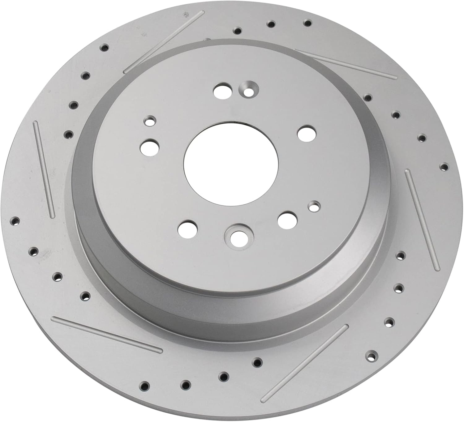 TRQ Performance Front and Rear Brake Rotor Set G Coated Drilled and Slotted Compatible with 2014-2016 Acura MDX