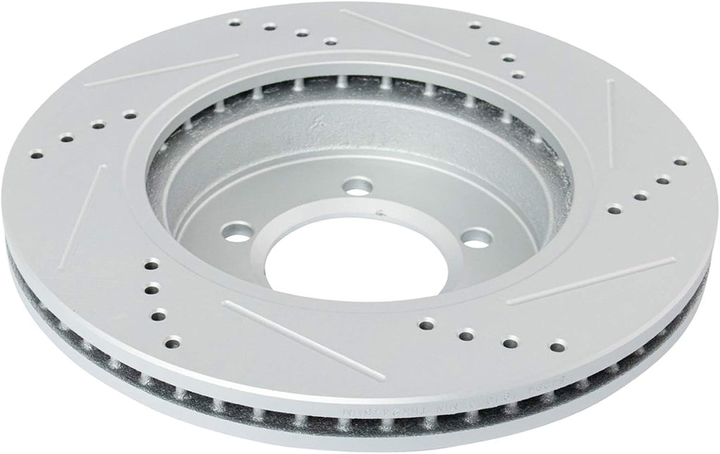 TRQ Performance Front and Rear Brake Rotor Set G Coated Drilled and Slotted Compatible with 2002-2005 Ford Explorer 2002-2005 Mercury Mountaineer