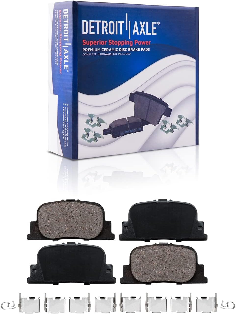 Detroit Axle - Brake Kit for 2000 2001 Lexus ES300 Toyota Camry Disc Brake Rotors Ceramic Brakes Pads Front and Rear Replacement