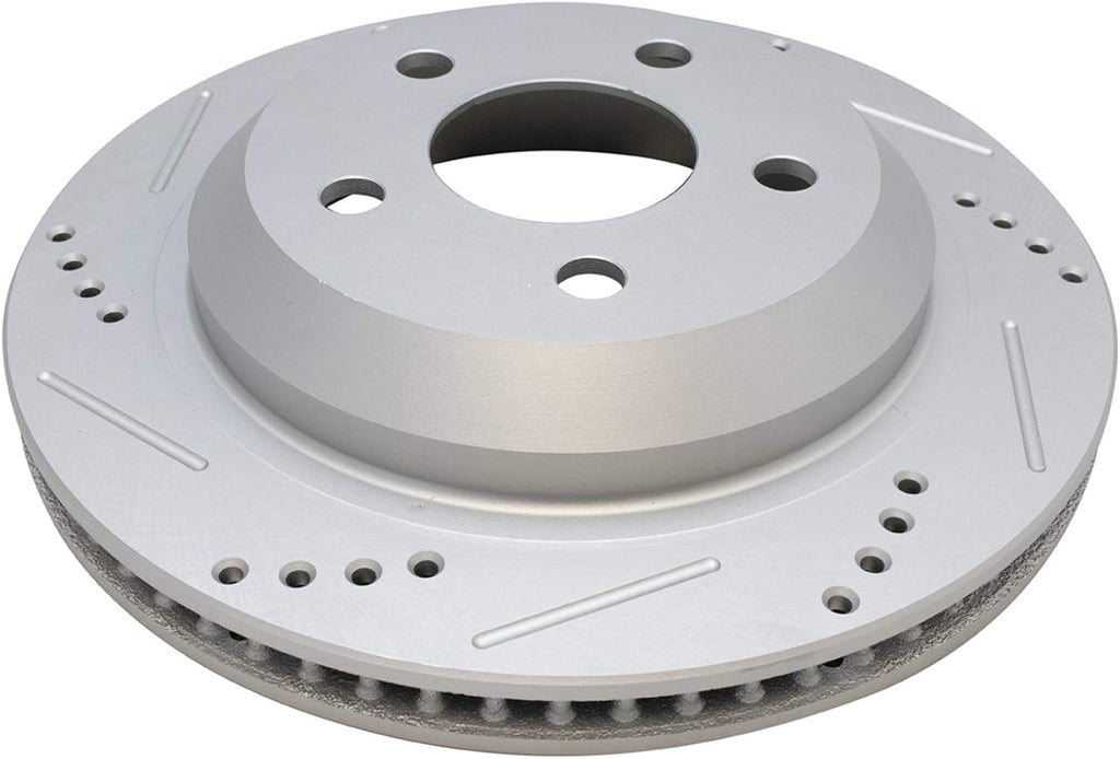 TRQ Performance Front and Rear Brake Rotor Set G Coated Drilled and Slotted Compatible with 1998-2002 Chevrolet Camaro 1998-2002 Pontiac Firebird