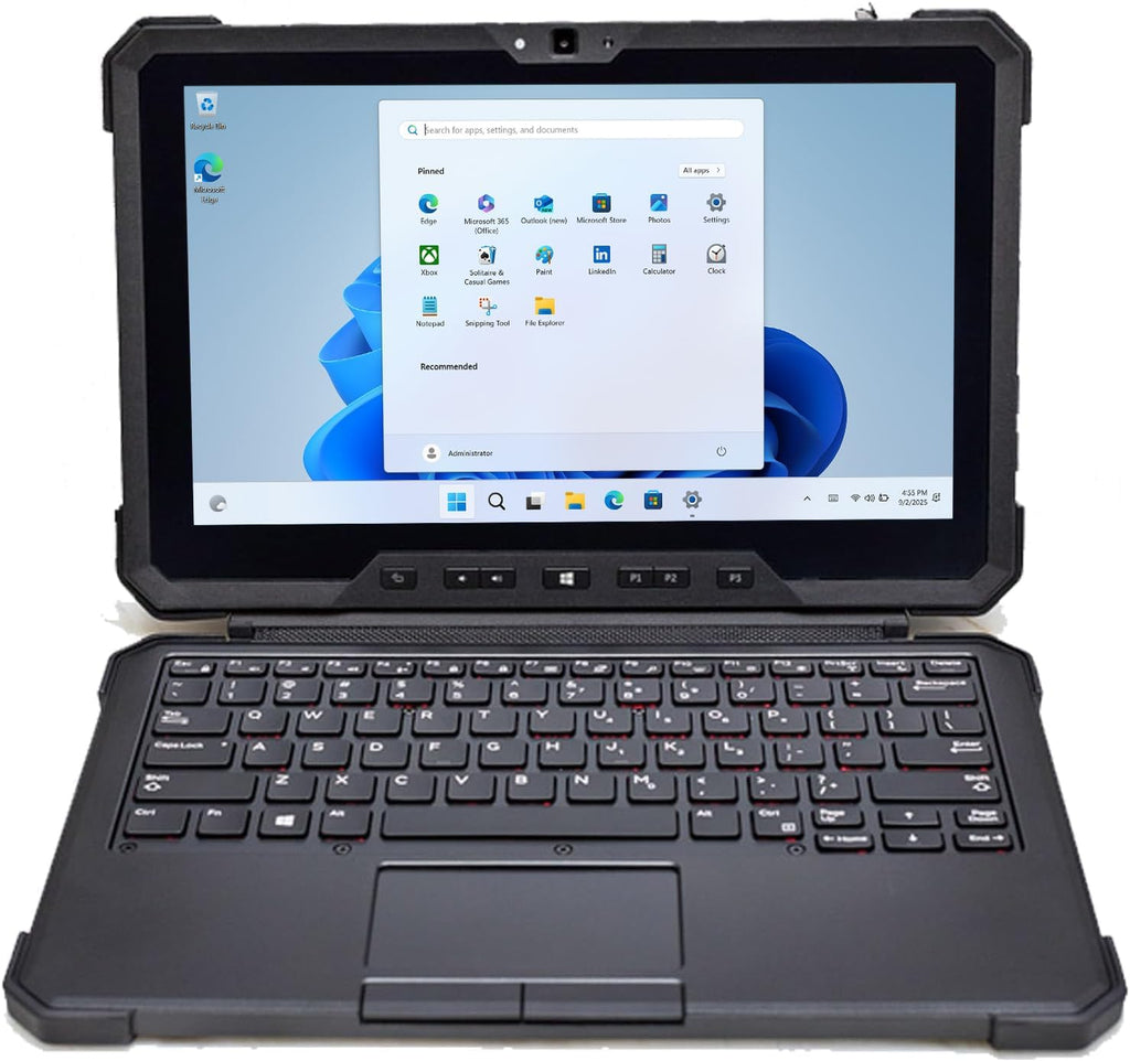 Dell Latitude 7212 Rugged Extreme Tablet PC, 11.6' FHD Touch, i7-8650U up to 4.2GHz, Outdoor-Readable, 16GB RAM, 512GB SSD, USB-C, 4G LTE, Dedicated GPS, Detachable Keyboard, Windows 11 Pro (Renewed)