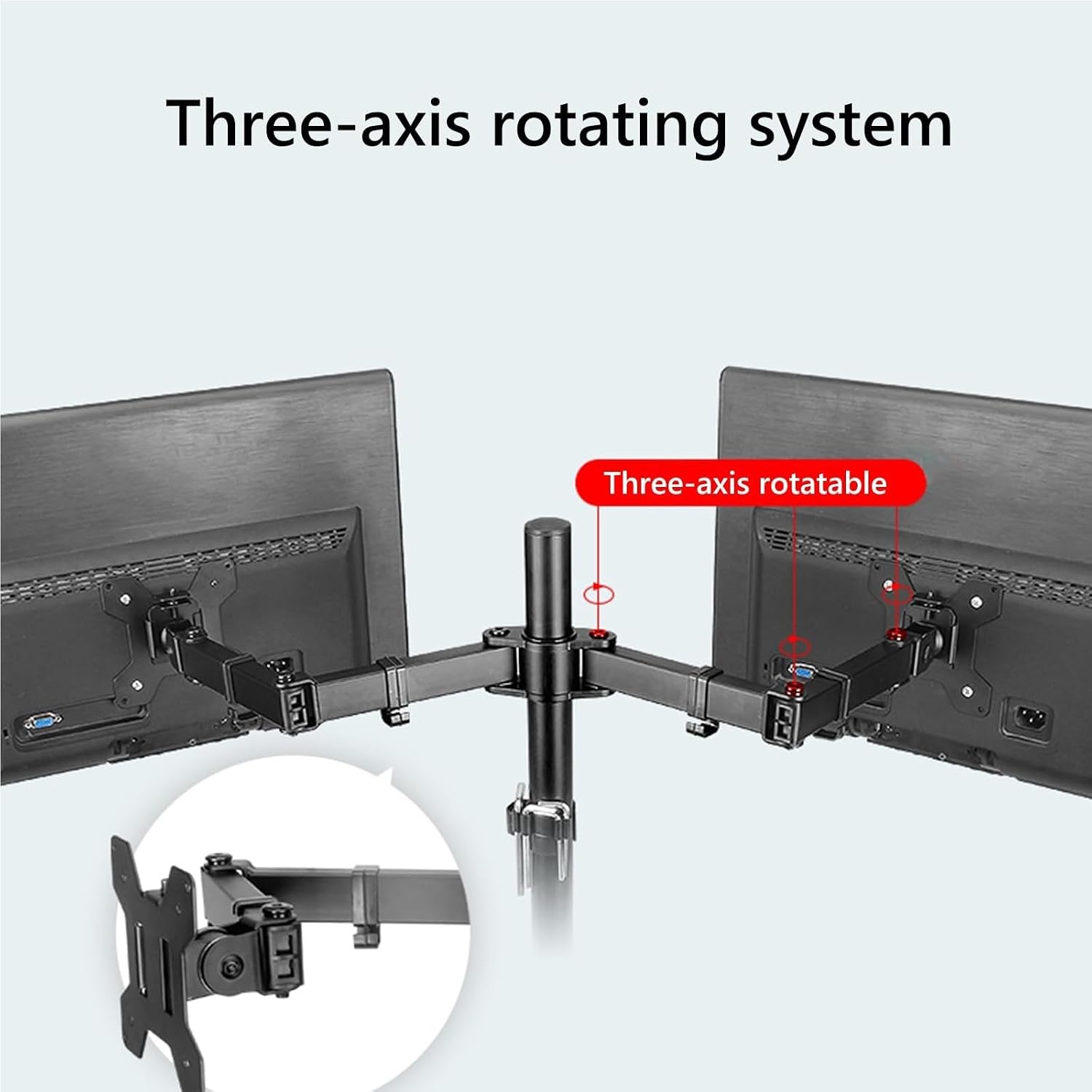 Conference Room Podium Universal TV Floor Stand - Dual Monitor Stand Mount, Vesa Mount Is Suitable For Up To 8 Kg/17.6 Lbs Per Arm, For 12-27 Inch Screens, Fully Adjustable Dual Monitor Arm ( Size : 4