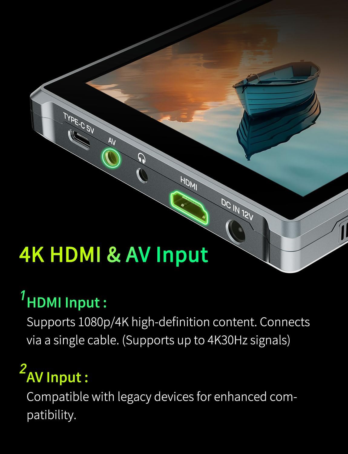 FEELWORLD FW759PRO 7 Inch Touchscreen Camera Monitor 4K HDMI Video Field Monitor with F550 Battery for DSLR 400nit HD 1280x800 Waveform Monitoring