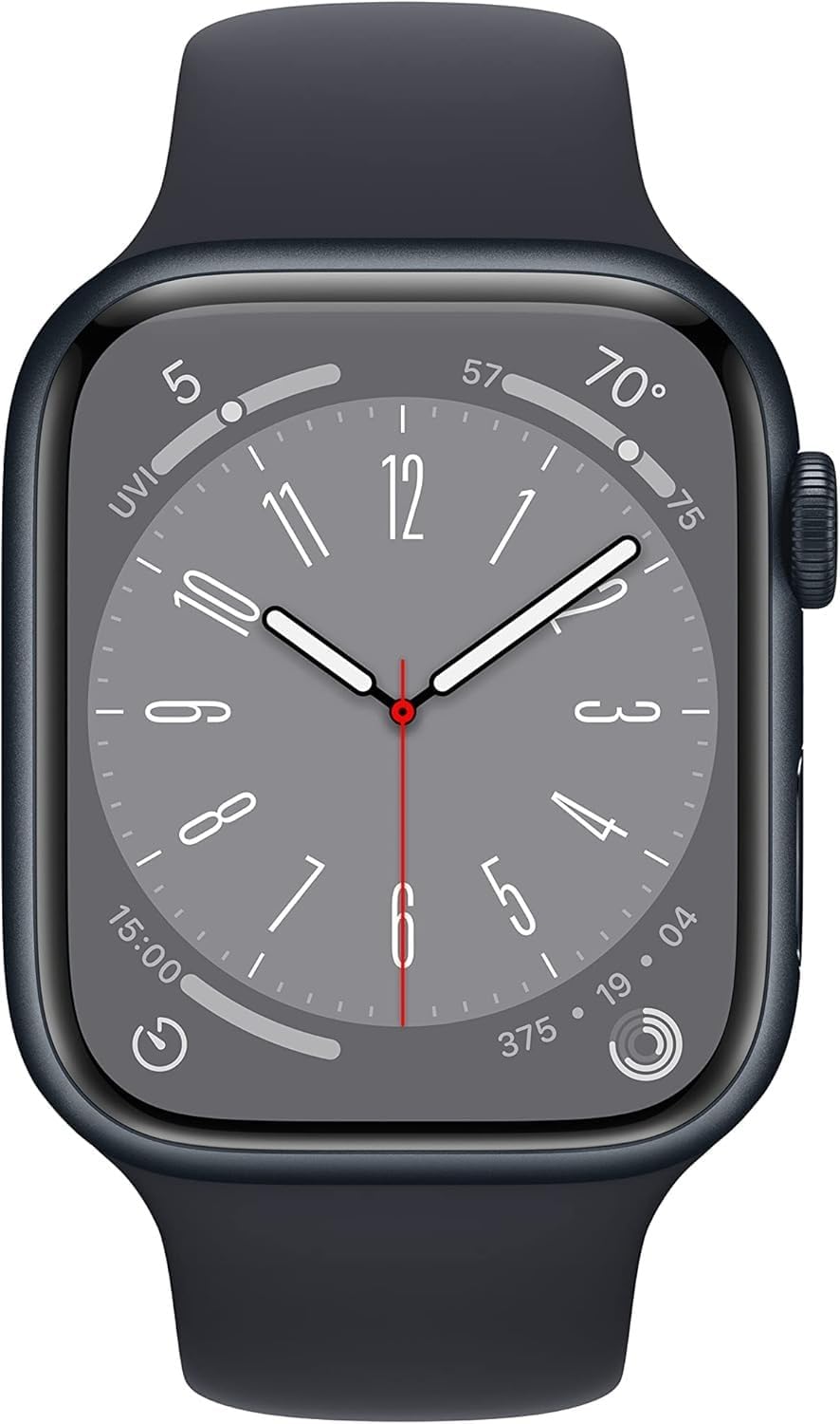 Apple Watch Series 9 [GPS + Cellular, 45mm] - Graphite Stainless Steel Case with Midnight Sport Band, M/L (Renewed)