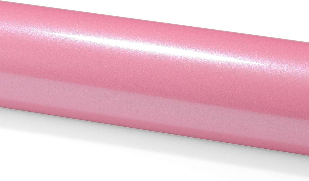 5FTx40FT PET Super Gloss Metallic Petal Pink High Glossy Vinyl Wrap Auto Car Sticker Decal Film Sheet Bubble Free Air Release Technology with Tool Set