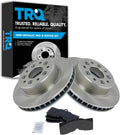 TRQ Front Brake Pad and Rotor Set Semi Metallic Rotors Compatible with 1965-1982 Chevrolet Corvette