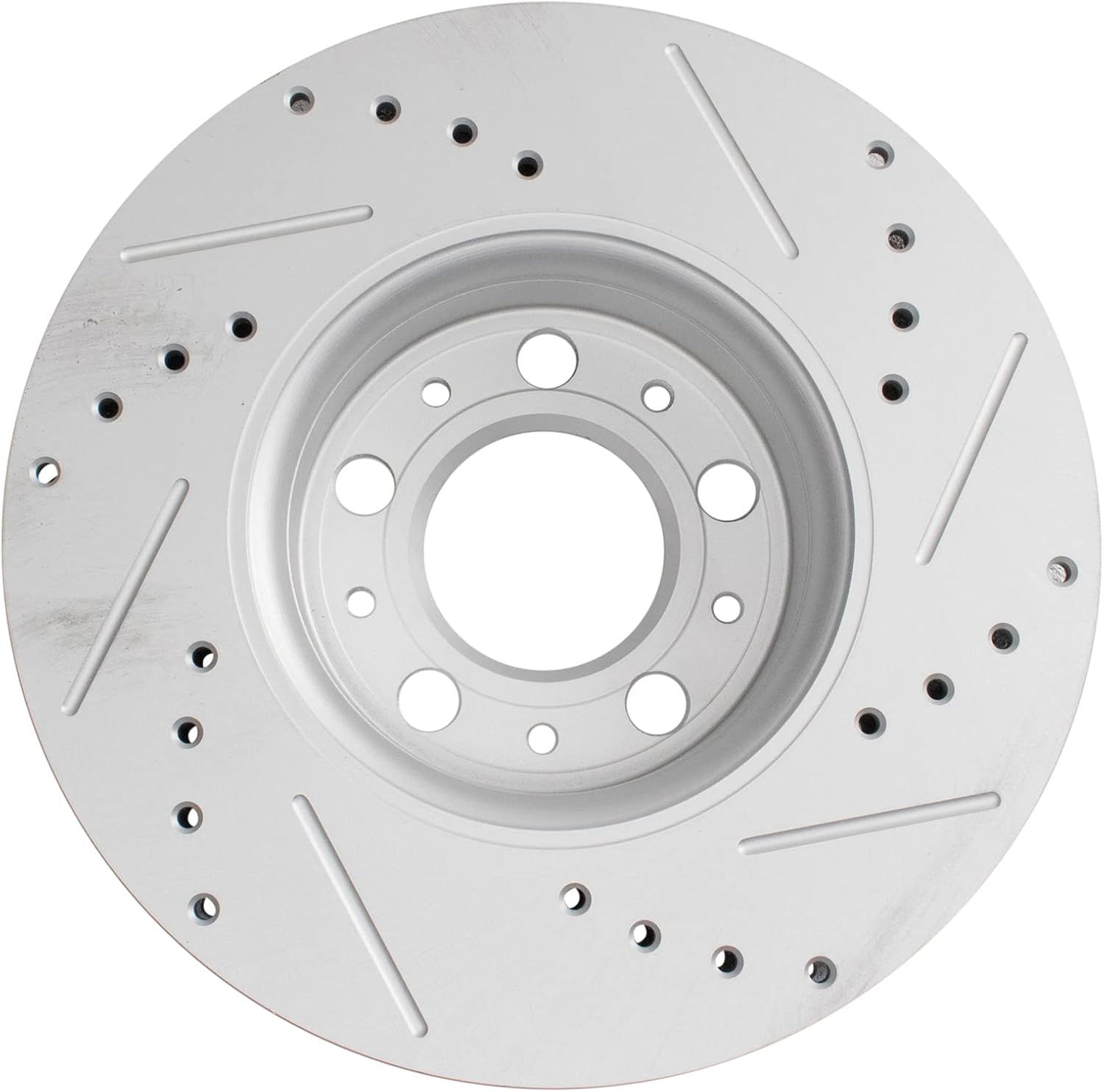 TRQ Performance Front and Rear Brake Rotor Set G Coated Drilled and Slotted Compatible with 2001-2009 Volvo S60 1999-2006 S80 2001-2007 V70 2003-2007 XC70
