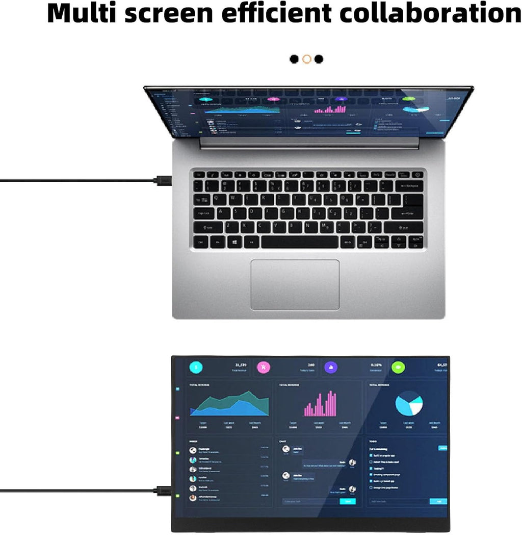 XUMIUZIY Portable Monitor - 15.6 Inch 1080P FHD 120Hz Computer Display, USB C HDMI Gaming Monitor with Stand & Dual Speaker, External Monitors for Laptop, PC, Phone, X Box