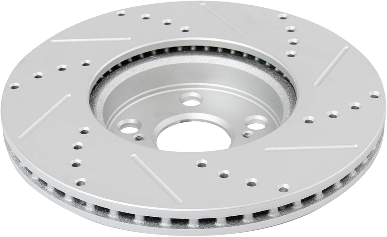 TRQ Performance Front and Rear Brake Rotor Set G Coated Drilled and Slotted Compatible with 2009-2010 Pontiac Vibe 2009-2019 Toyota Corolla 2009-2013 Matrix