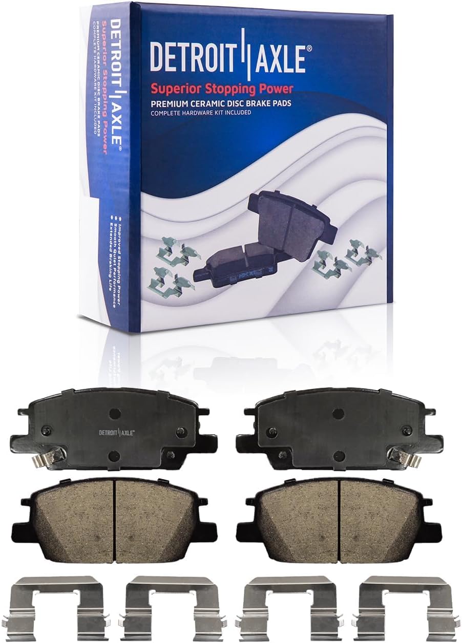 Detroit Axle - Front Brake Kit for Buick LaCrosse Regal Sportback TourX GMC Terrain Chevrolet Equinox Malibu, Disc Brake Rotors Ceramic Brake Pads w/Hardware Replacement : 11.81 inch Front Rotor