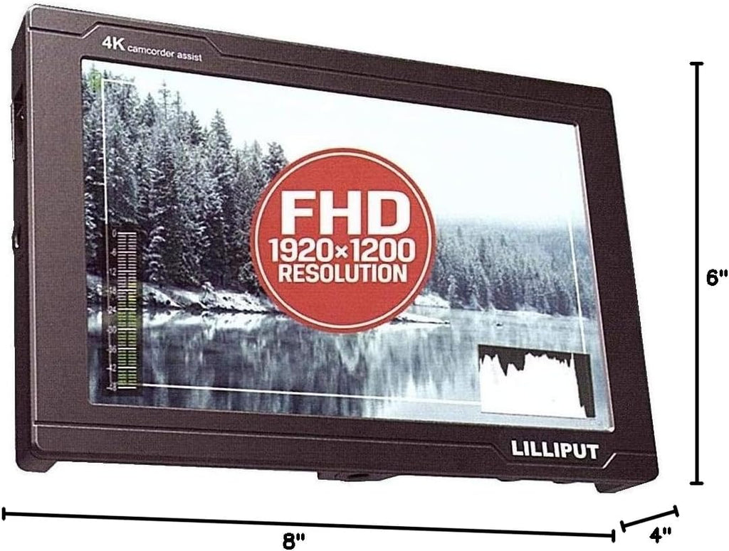 Lilliput FS7 7' 4K Camera Field Monitor with Metal Housing and Built-In Speaker, HDMI & 3G-SDI Input