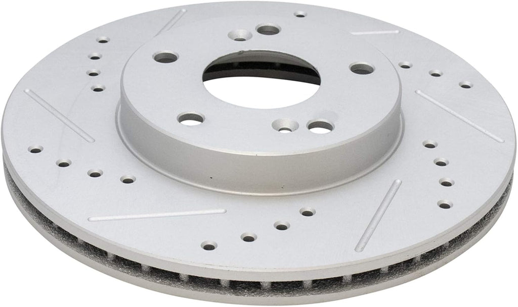 TRQ Performance Front and Rear Brake Rotor Set G Coated Drilled and Slotted Compatible with 1998-2002 Honda Accord