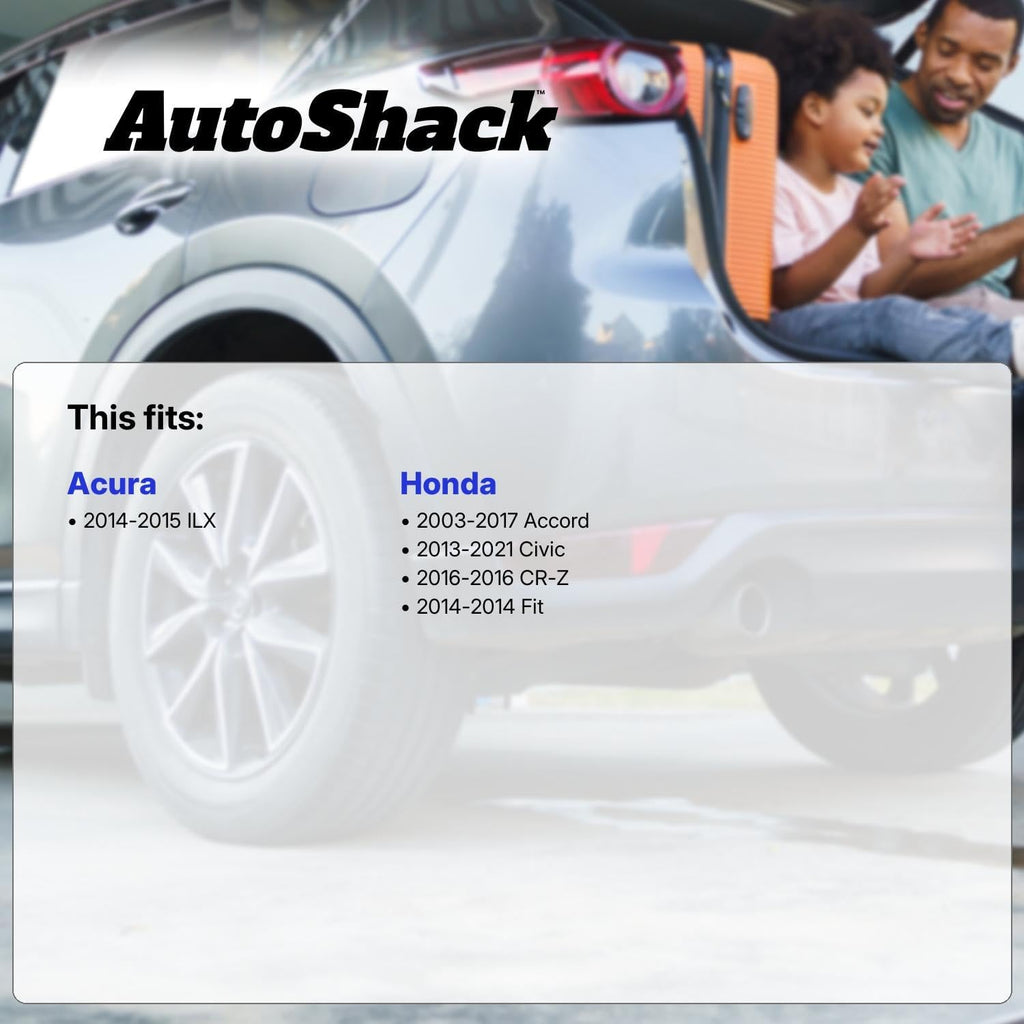 AutoShack Front Brake Rotors, Ceramic Pads & Calipers for Honda, Accord 2003-2017 Civic 2013-2021, FWD L4 1.5L 1.8L 2.0L 2.4L - E-Coated Drilled & Slotted - ShadowGuard - 11.1' (281.95 mm), 5-Lug