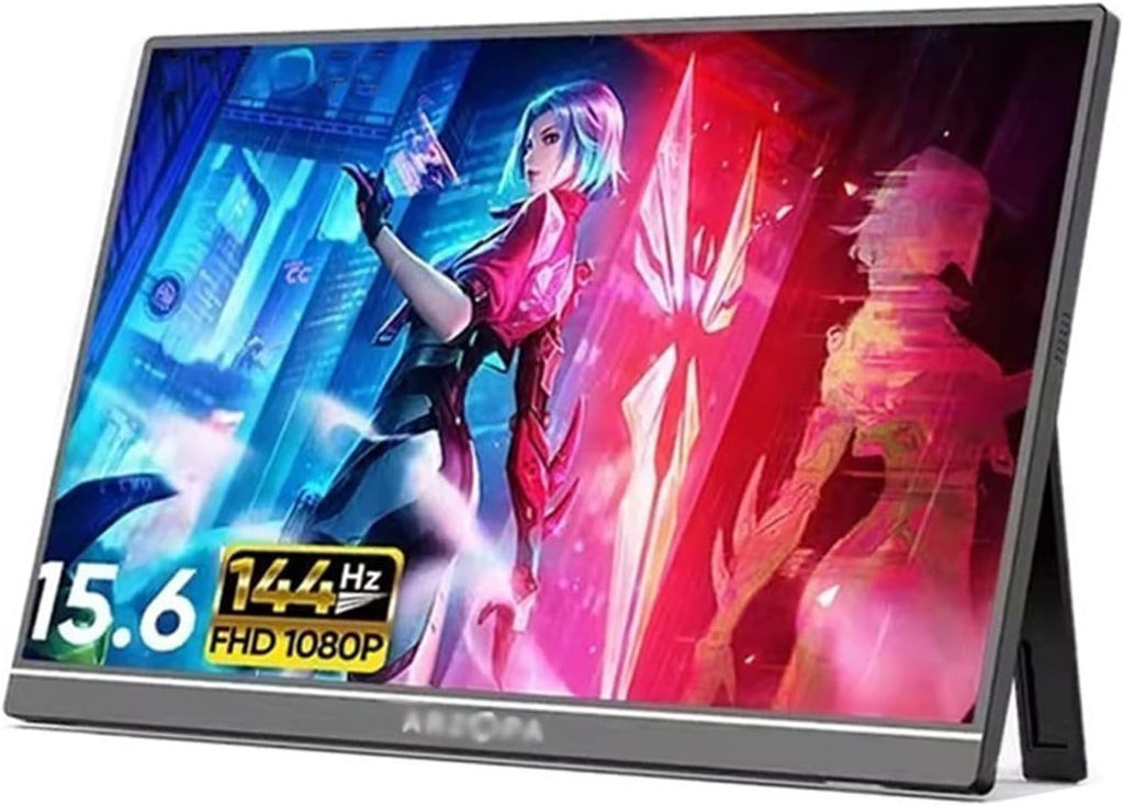 Portable Monitor for Laptop 15.6-inch IPS 144HZ Cell Phone External Screen Laptop Expansion Gaming Machine Sub-Screen Multi-Function Portable Gaming Monitor