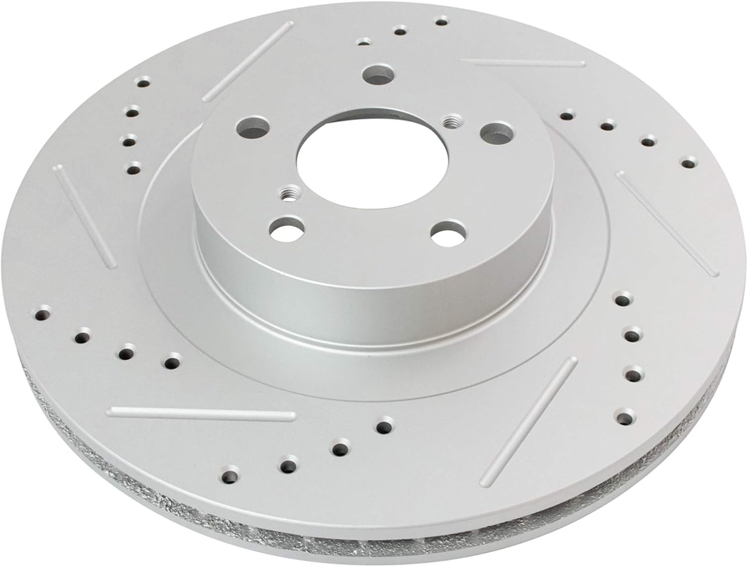 TRQ Performance Front and Rear Brake Rotor Set G Coated Drilled and Slotted Compatible with 2000-2004 Subaru Legacy 2001-2004 Outback 2003-2006 Baja