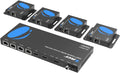 OREI 4K 1x4 HDMI Extender Splitter Over CAT6/7 Ethernet Cable Up to 4K@30Hz upto 165 ft-1080P@60Hz upto 230 ft, IR control, EDID, HDMI Loop Out (HD14-EX165-K)