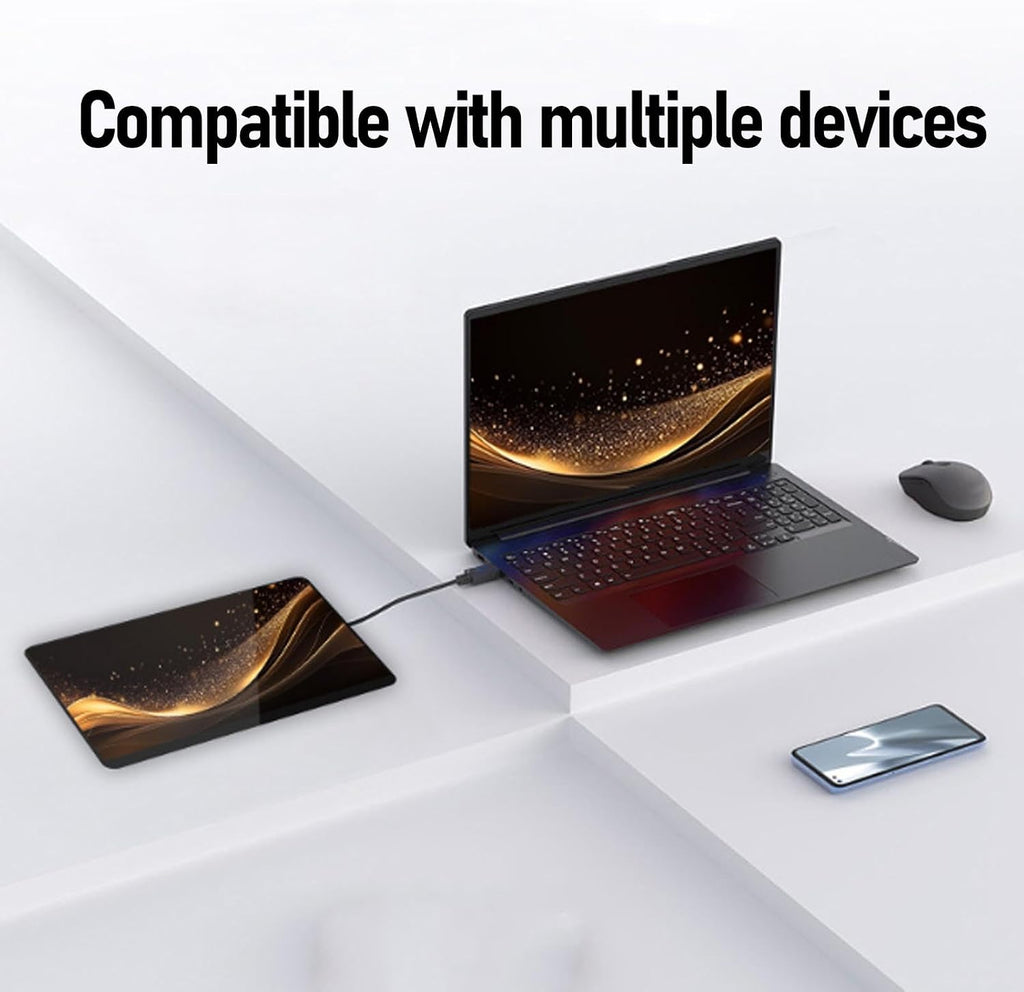 Zunate 16 Inch Portable 4K Computer Display with 120Hz Refresh Rate, USB C and Mini HD Ports, Dual Speakers, Eye Comfort Mode, External Monitor for Laptop Phone Gaming