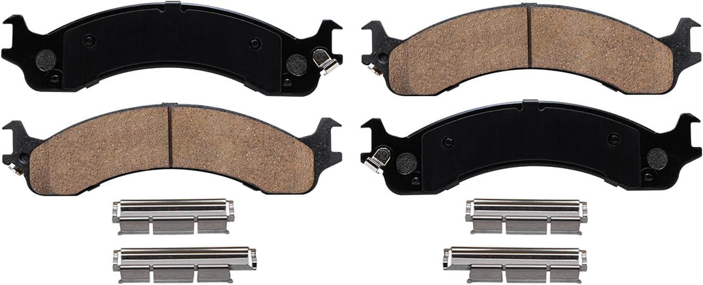 Detroit Axle - Front Brake Kit for 2000 2001 2002 Dodge Ram 2500 3500, Drilled and Slotted Disc Brake Rotors Ceramic Brakes Pads Replacement : 12.87' inch Rotor
