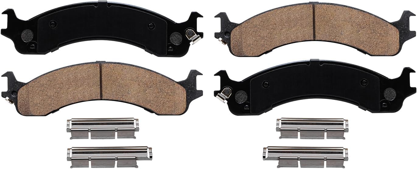 Detroit Axle - Front Brake Kit for 2000 2001 2002 Dodge Ram 2500 3500, Drilled and Slotted Disc Brake Rotors Ceramic Brakes Pads Replacement : 12.87' inch Rotor