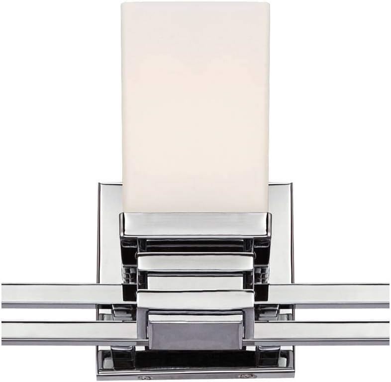 Possini Euro Design Bennett Modern Wall Light Chrome Silver Hardwired 22' Wide 3-Light Fixture Mounted Etched White Opal Glass Rectangular Shade Bathroom Vanity Mirror House Home Hallway Room Decor