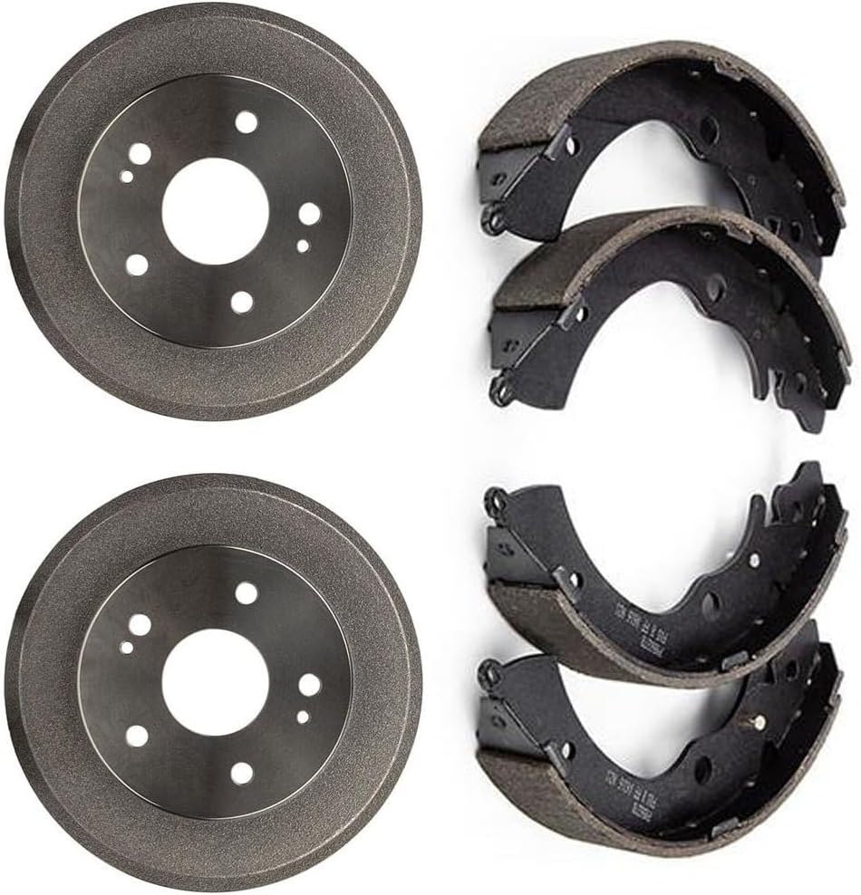 Brake Shoes Rear Set and Drums Replacement Brake Kit for Honda Accord 2003 2004 2005 2006 2007 2.4L l4, for Honda Civic 2006 2007 2008 2009 2010 2011 2012 2013 2014 2015 1.8L l4