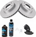 Front Brake Pad & Rotor Kit, with Chemical Kit Semi-Metallic Premium G-Coated Compatible with 2002-2006 Acura RSX 2006-2011 Honda Civic 2011-2015 CR-Z