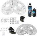Front and Rear Performance Brake Pad & Rotor Kit, with Chemical Kit Ceramic Premium G-Coated Compatible with 2006-2011 Honda Civic