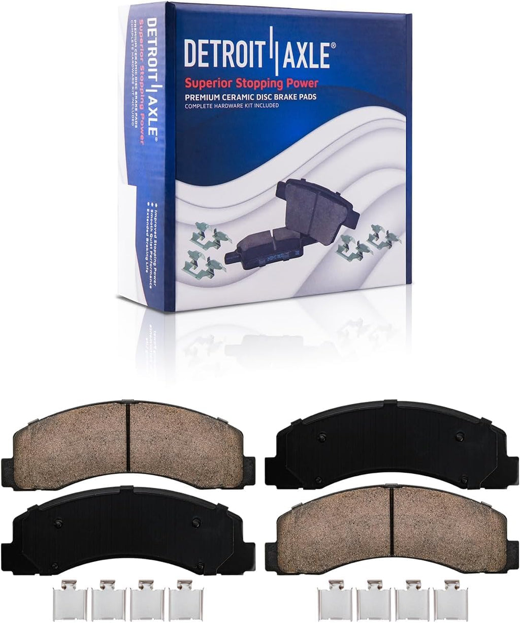 Detroit Axle - Brake Kit for 2010 2011 Ford F-150 Brakes Rotors Ceramic Brake Pads Front and Rear Replacement 6 Lug