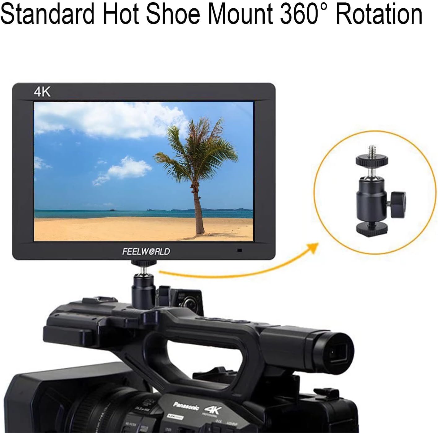 FEELWORLD FW703 7 Inch 1920x1200 IPS Full HD DSLR On Camera Field Monitor 3G SDI 4K HDMI Input Output Video Assist Peaking Focuswith Histogram